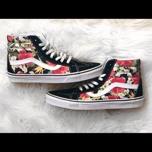 floral high top vans